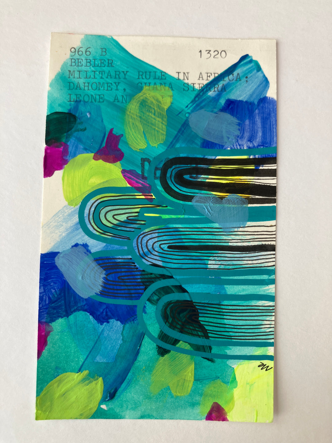 Abstract Art - Library Book Card