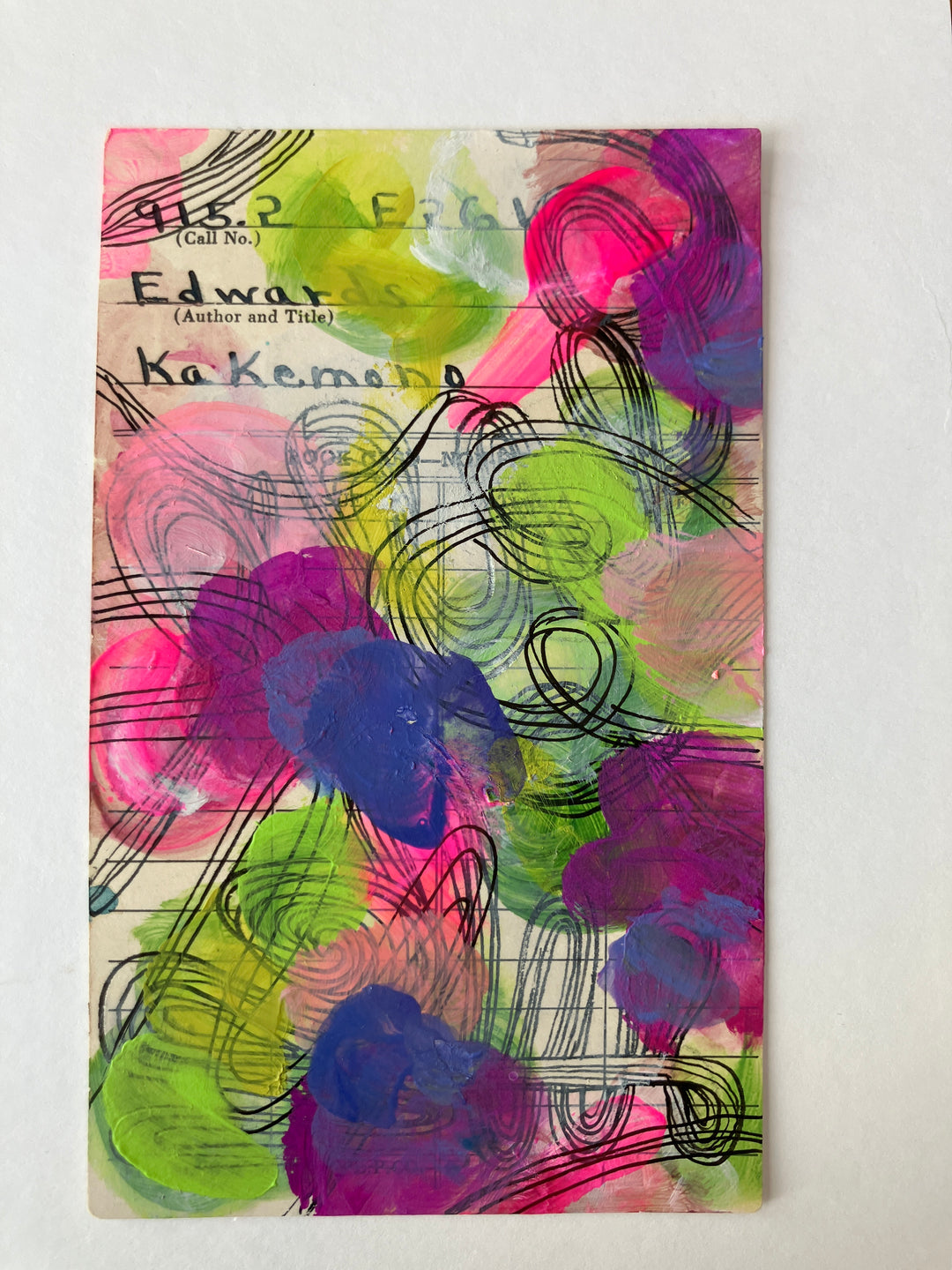 Abstract Art - Library Book Card