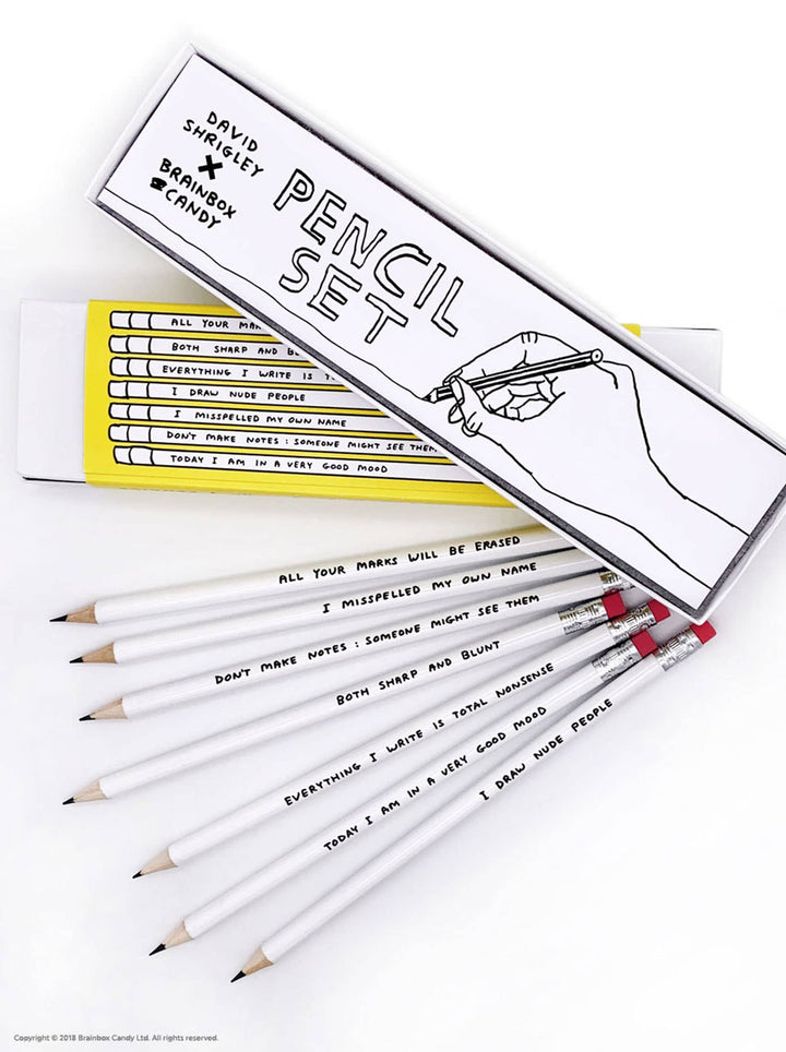 David Shrigley Pencil Box (set of 6)