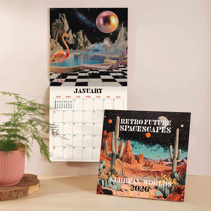 2026 Folk Animals & Retro Future Spacescapes Wall Calendars | Ashley Percival Collection