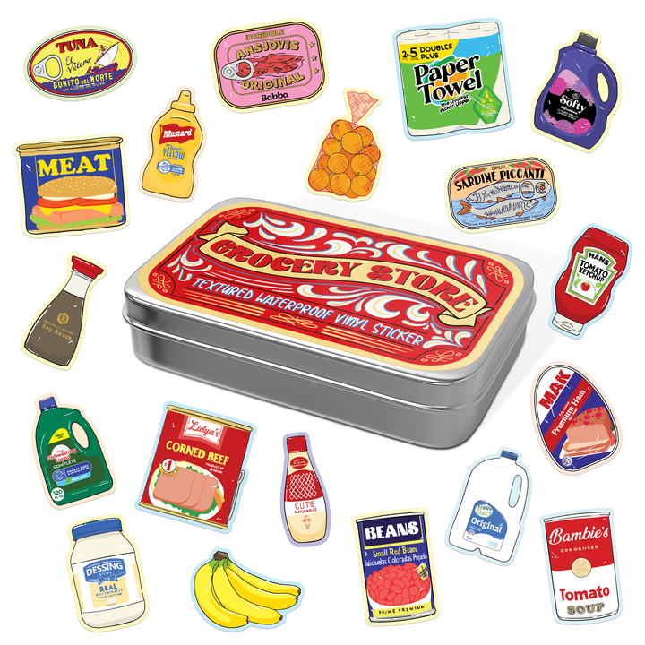 Tin Container Stickers