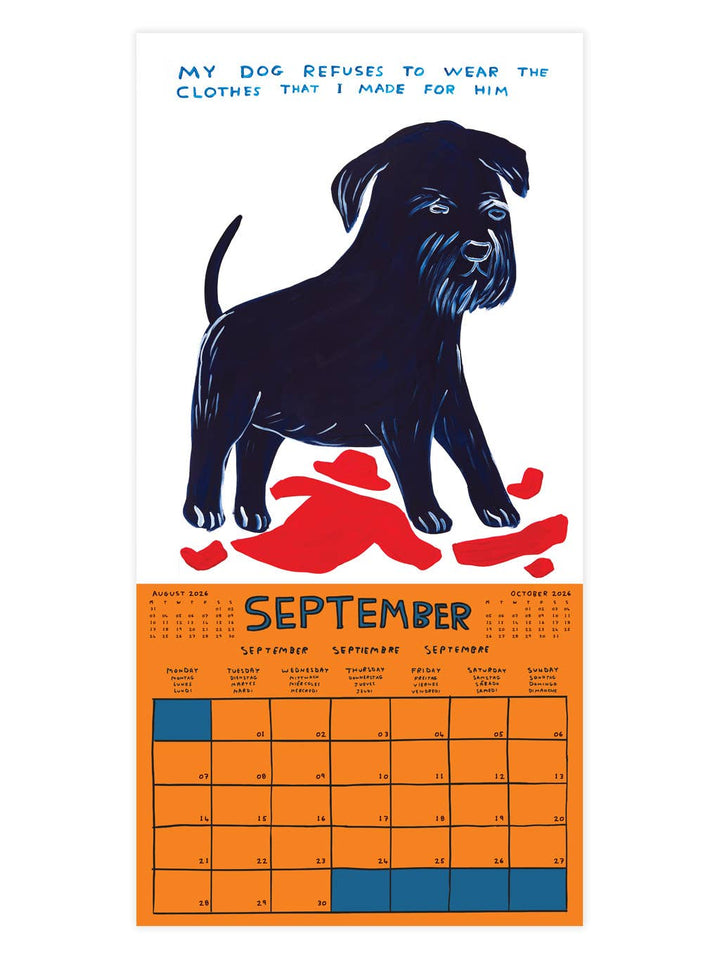 David Shrigley Official Exclusive 2026 Wall Calendar