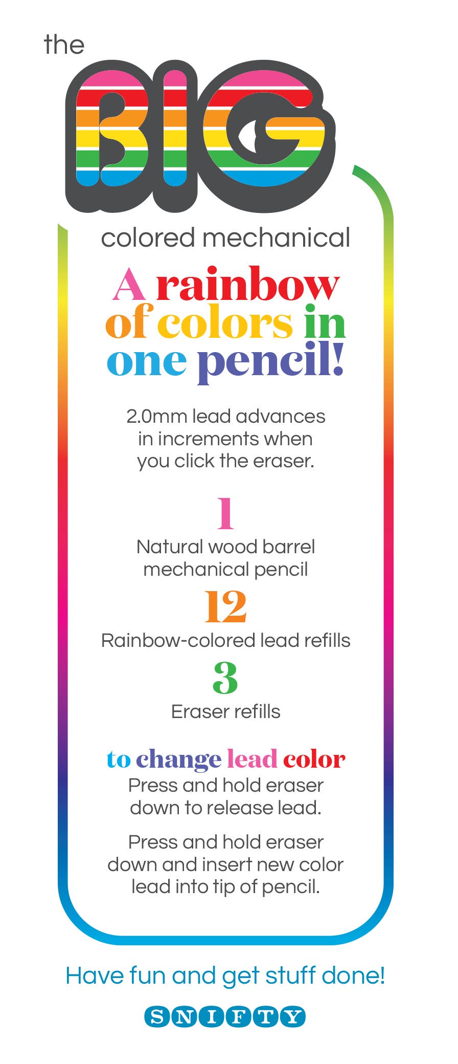 Chunky Wood Barreled Pencil / Colored Pencil