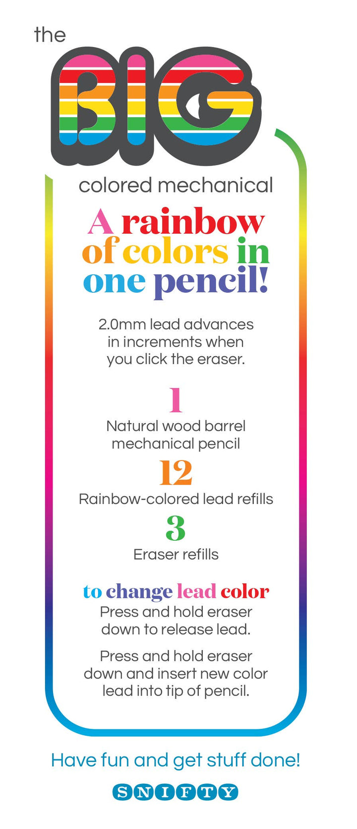 Chunky Wood Barreled Pencil / Colored Pencil