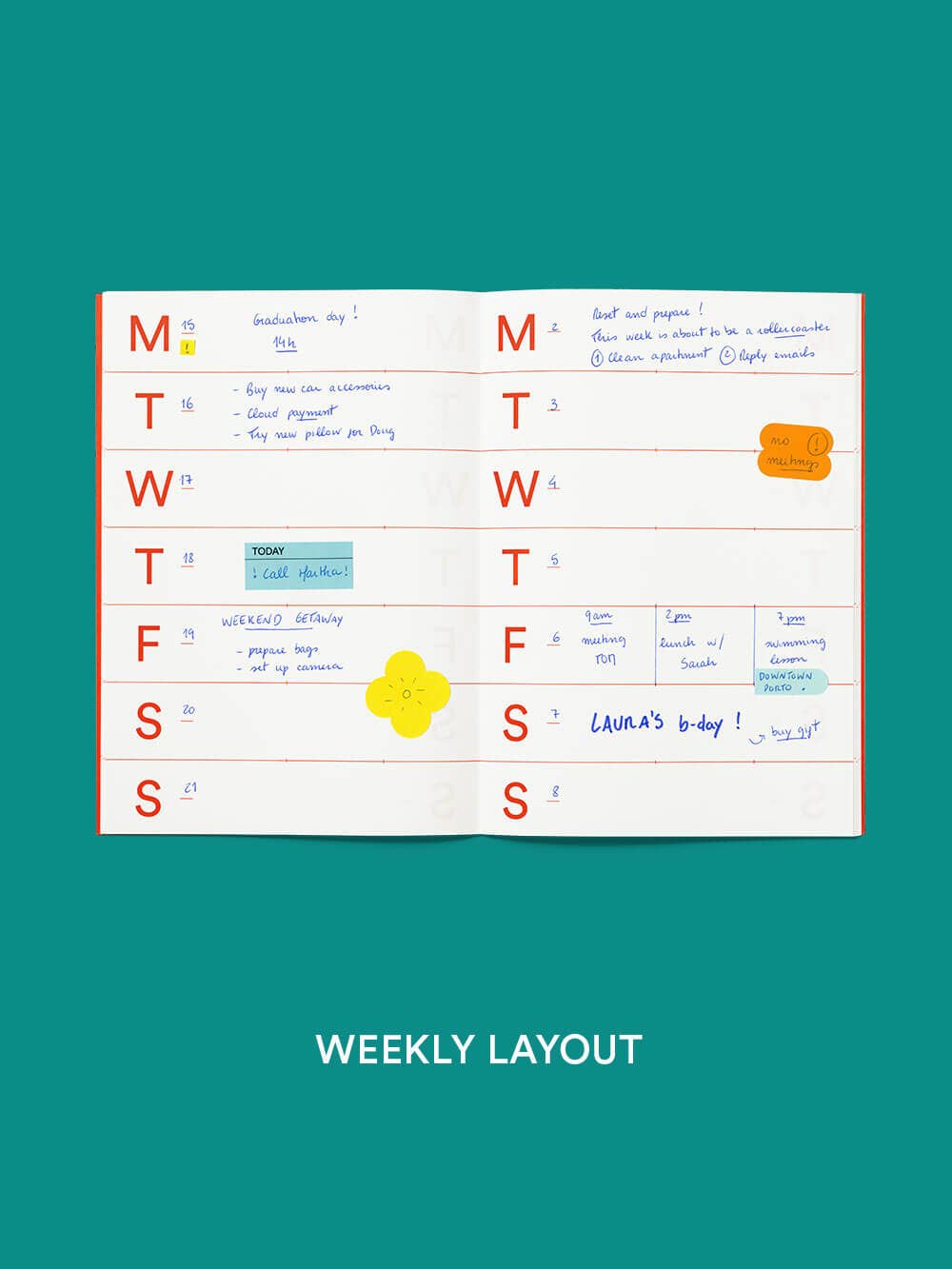 Undated Weekly/Monthly Planner