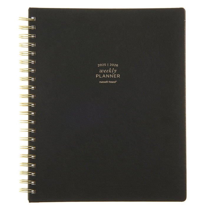 Spiral Black 2025-2026 Weekly Planner