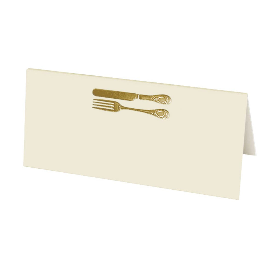Embossed Cutlery Place Cards