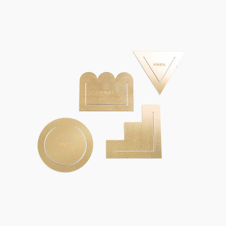 Geometric Brass Page Markers (set of 8)
