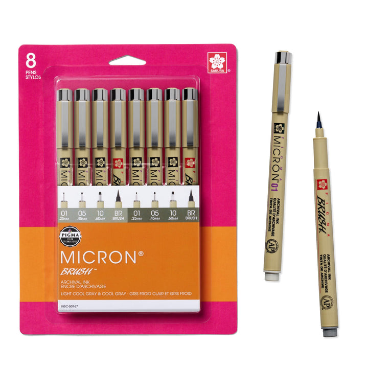 Pigma Micron 8-Piece Set – Grays