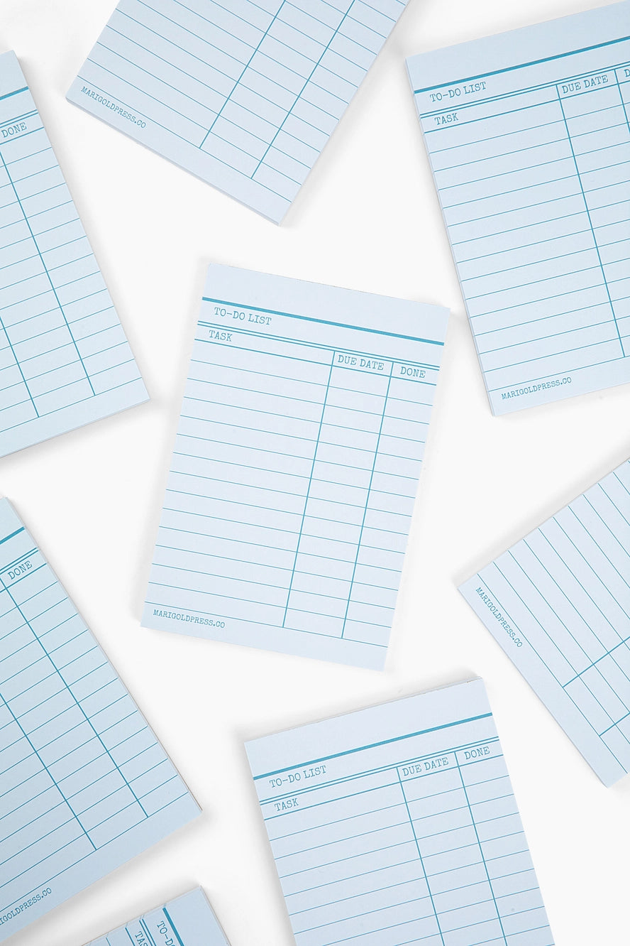 Library Card Notepad