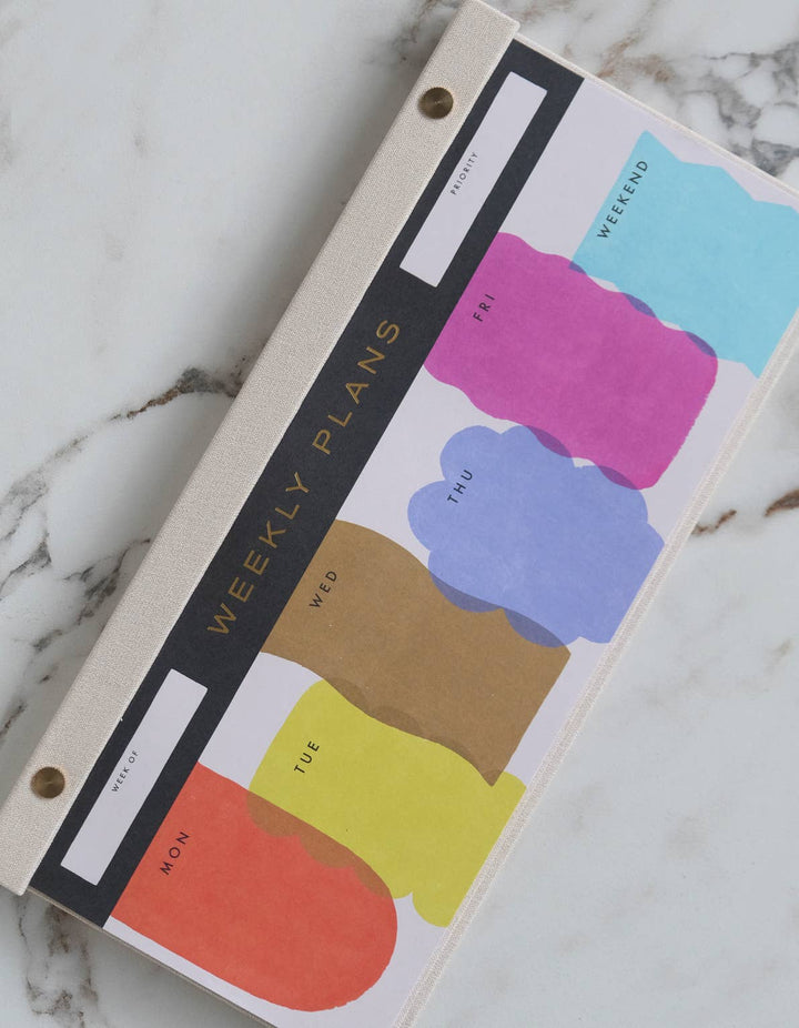 Weekly Planner Pad Painterly Shapes