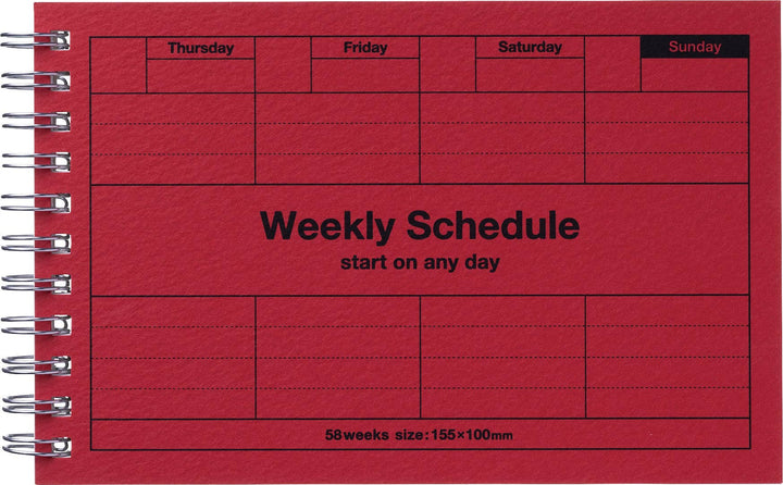Dayfree Weekly Schedule