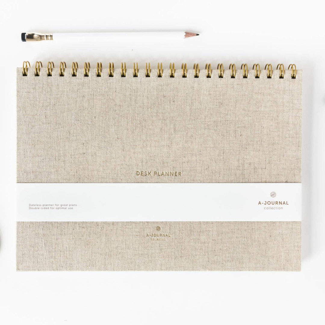 A-Journal Stationery Linen Desk Planner