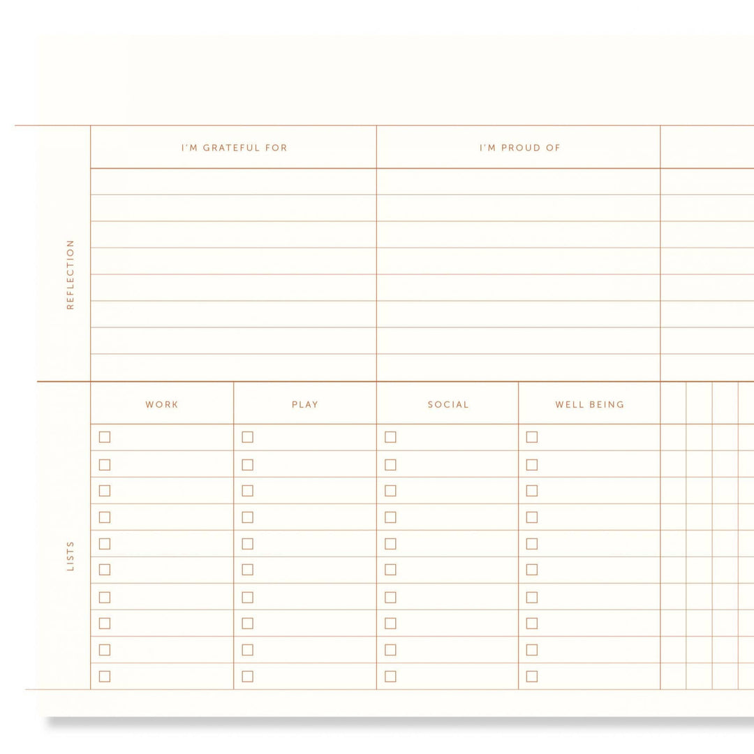 A-Journal Stationery Linen Desk Planner, Detail 2