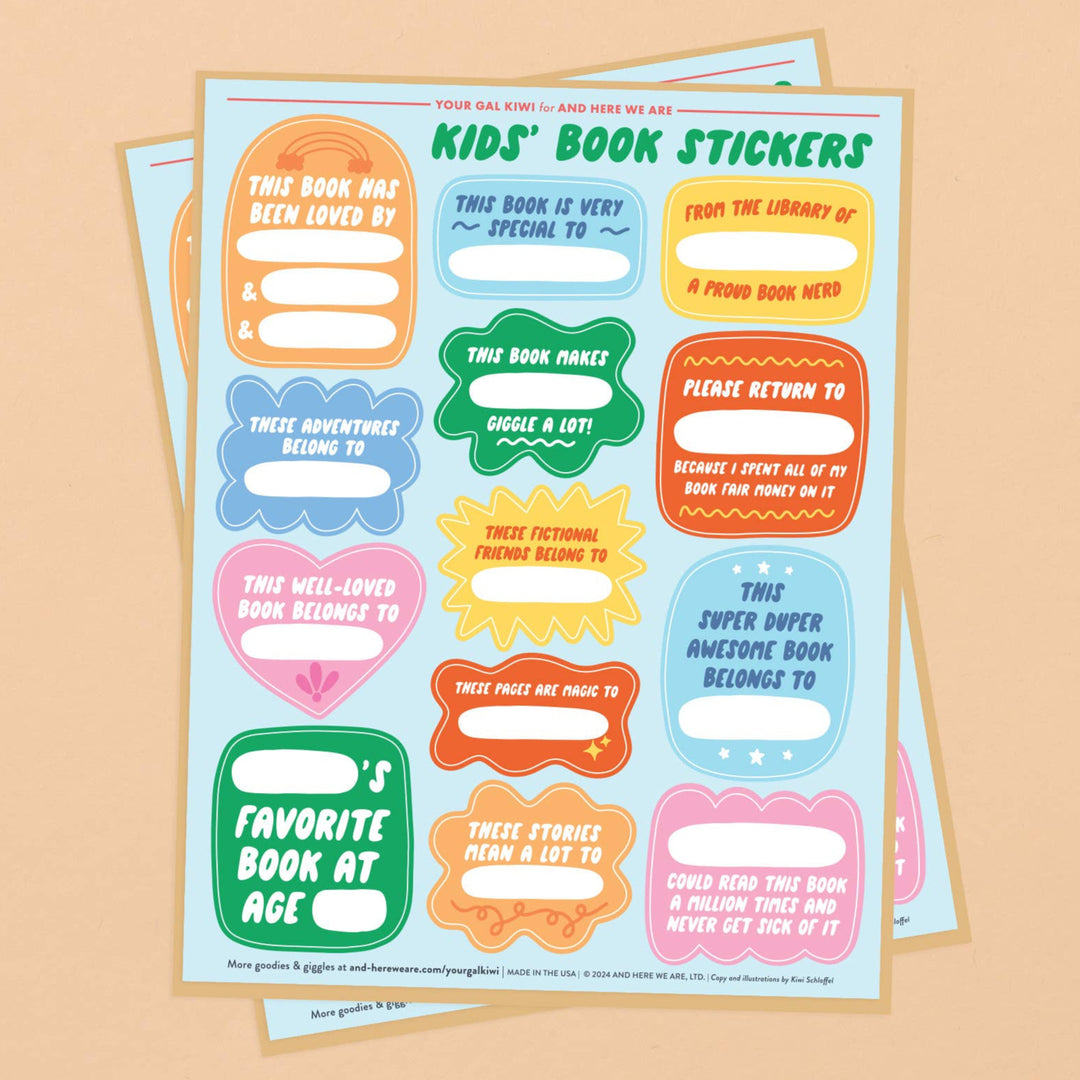 And Here We Are, Kids' Book Plate Sticker Sheets