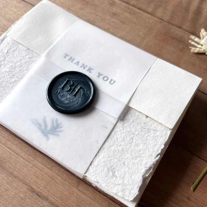 Bat Flower Press Handmade Thank You Note Cards, Set of 6, Detail 2