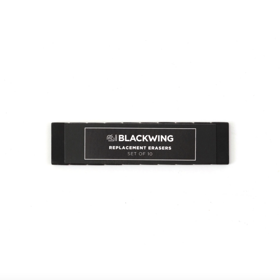 Blackwing Replacement Erasers, Set of 10, Black