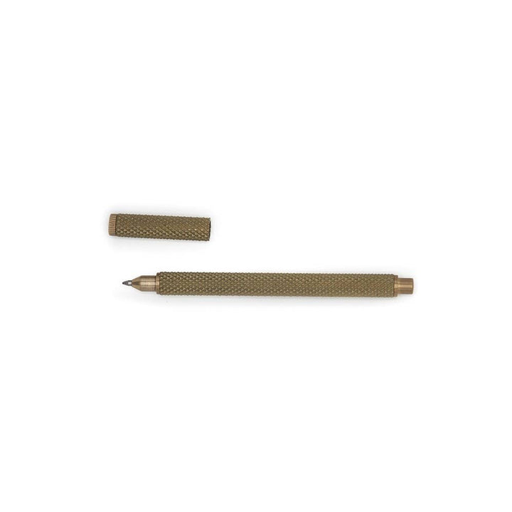 Brut Homeware Knurled Brass Pen, Uncapped