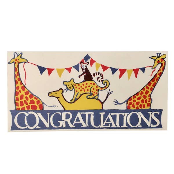 Cambridge Imprint Long Greeting Card, Circus Congratulations