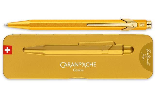 Caran d'Ache Goldbar Ballpoint Pen 849™ and Box, Detail