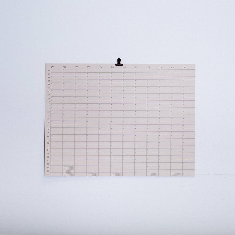 Case Study 2025 Yearly Horizontal Wall Calendar, Clay 2