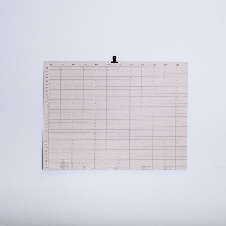 Case Study 2025 Yearly Horizontal Wall Calendar, Clay 2