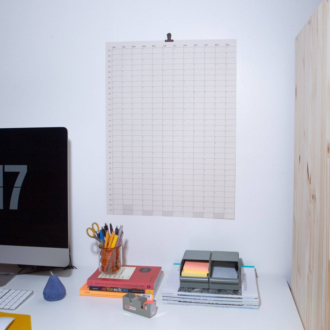 Case Study 2025 Yearly Vertical Wall Calendar, Clay 2