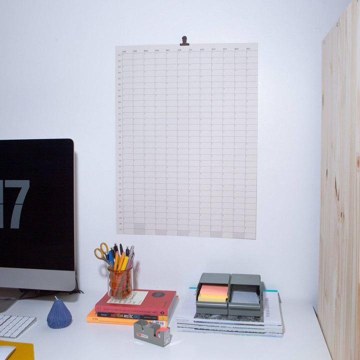 Case Study 2025 Yearly Vertical Wall Calendar, Clay 2