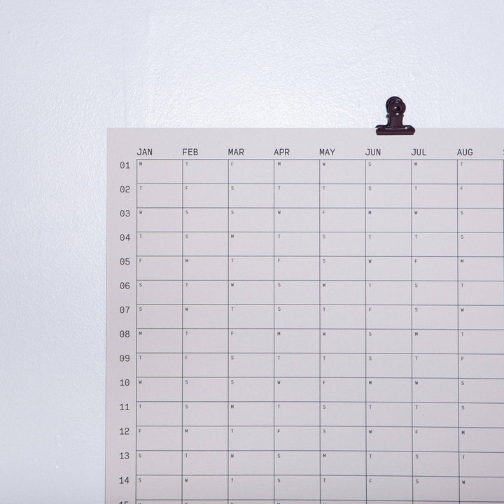 Case Study 2025 Yearly Wall Calendar, Clay, Detail 2