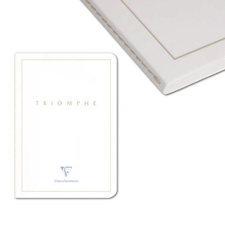 Clairefontaine Triomphe Notebooks, White Cover White Paper