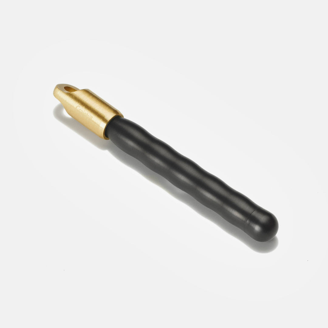 Craighill Refillable Mini Pen, Black/Brass