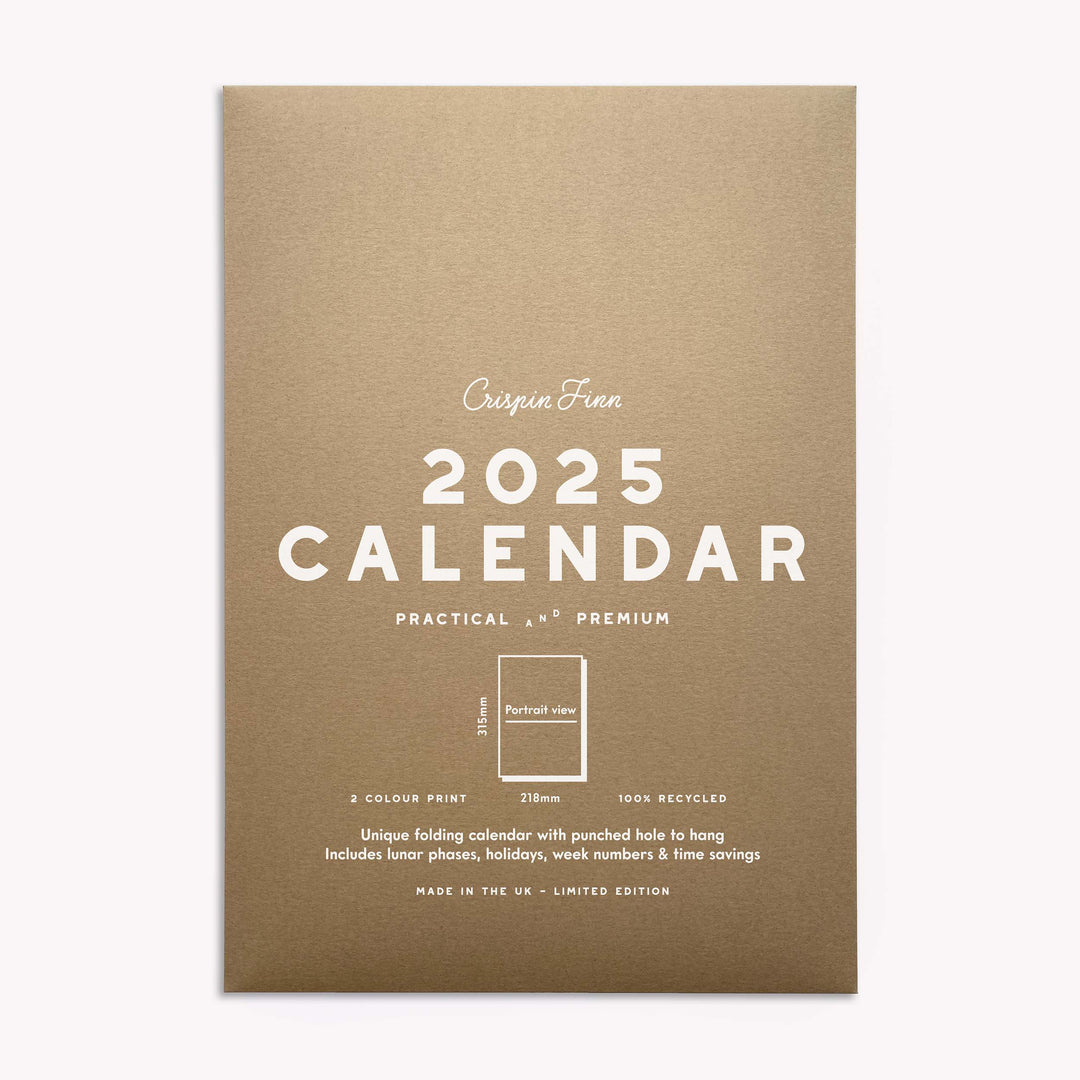 Crispin Finn 2025 Folding Calendar, Packaging