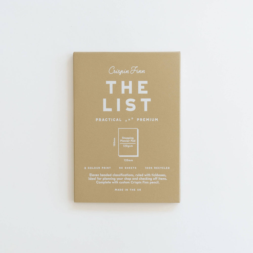 Crispin Finn The List Shopping Planner, Packaging