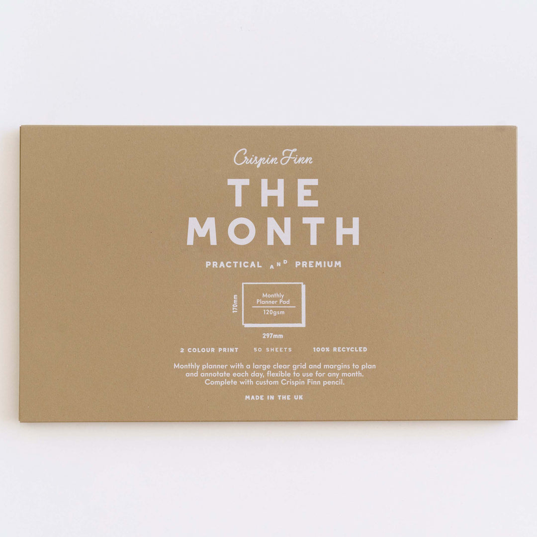 Crispin Finn The Month Desk Pad, Packaging