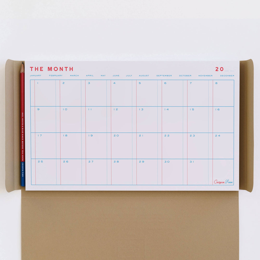 Crispin Finn The Month Desk Pad, Packaging Detail