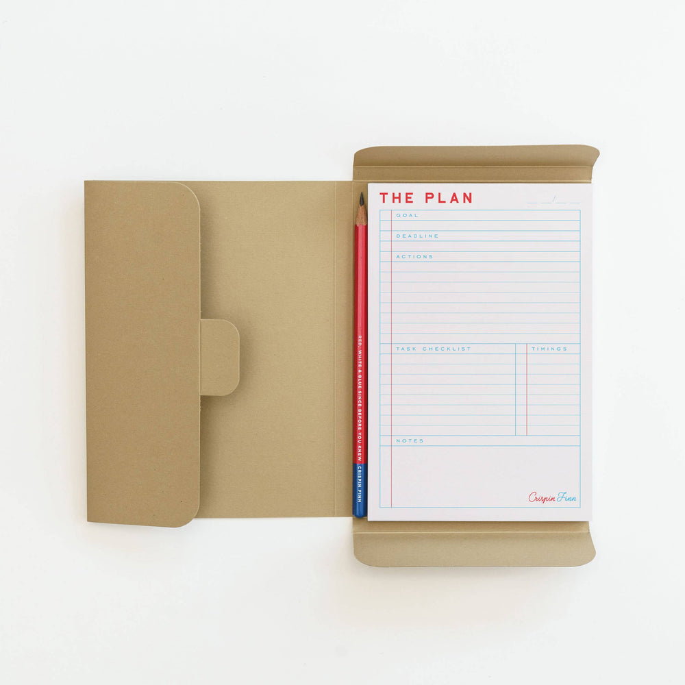 Crispin Finn The Plan Note Pad, Packaging Detail