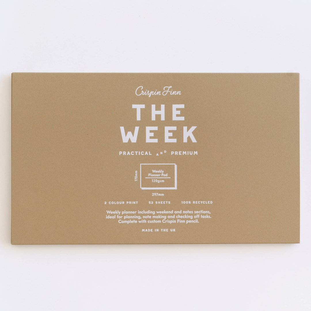 Crispin Finn The Week Desk Pad, Packaging