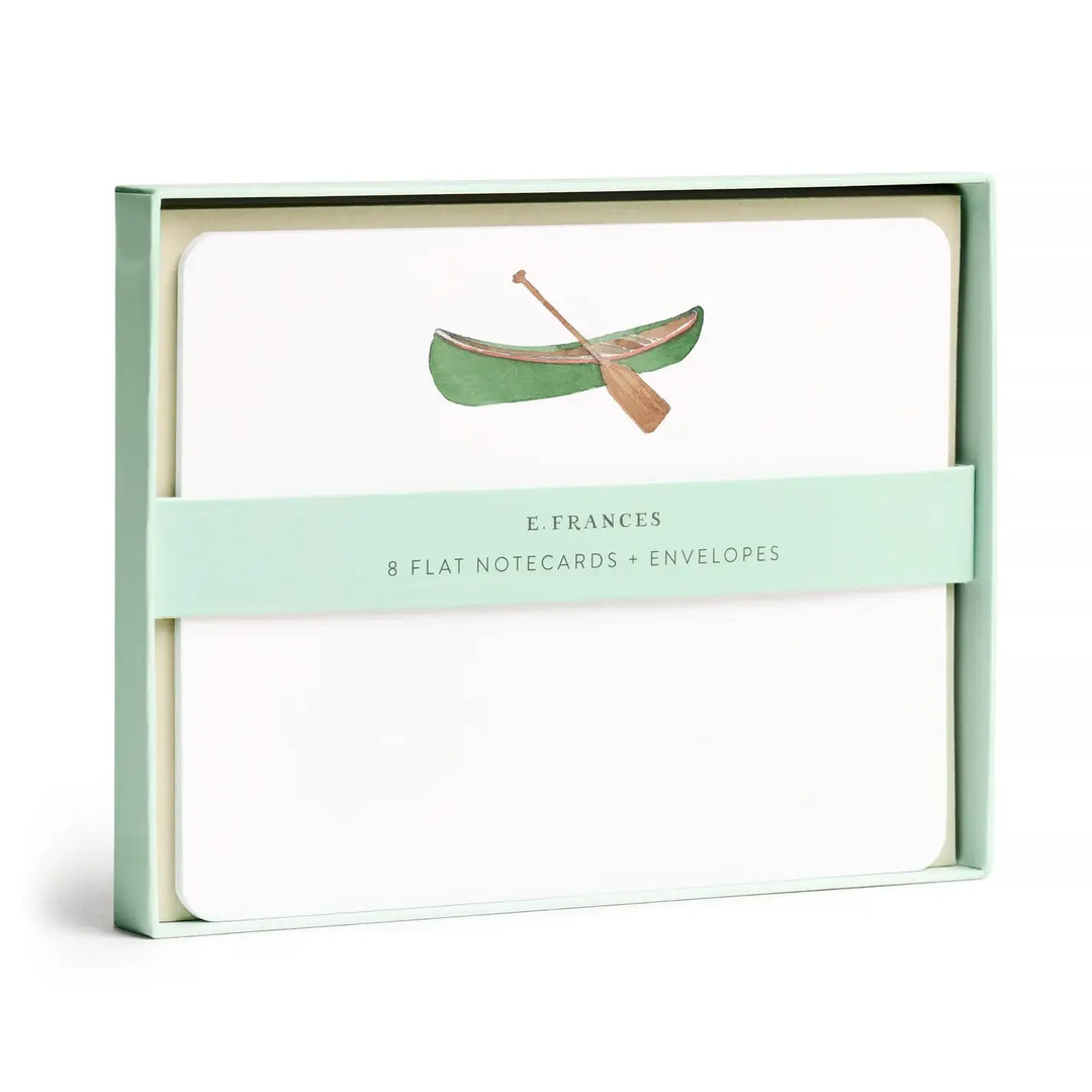 E. Frances Paper Flat Note Cards & Matching Envelopes, Set of 8, Canoe