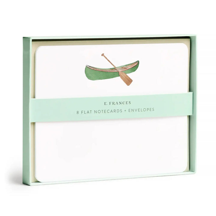 E. Frances Paper Flat Note Cards & Matching Envelopes, Set of 8, Canoe