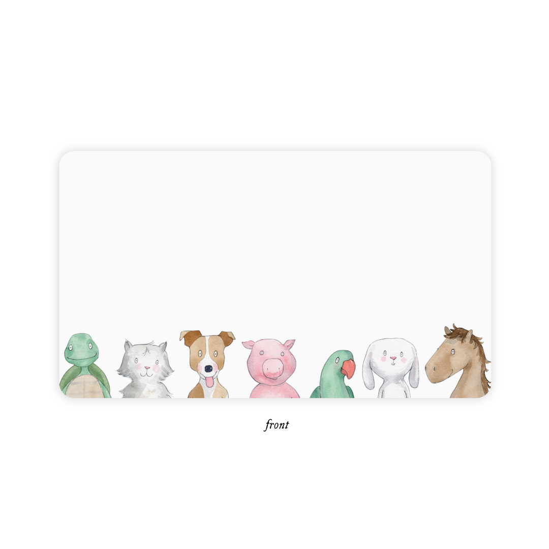 E. Frances Paper Little Note Cards, Animal Friends, Front