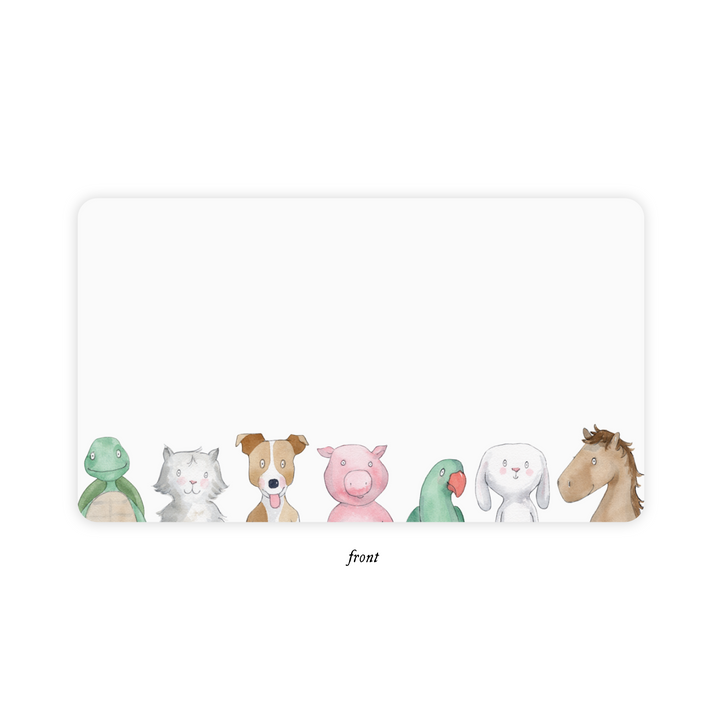 E. Frances Paper Little Note Cards, Animal Friends, Front