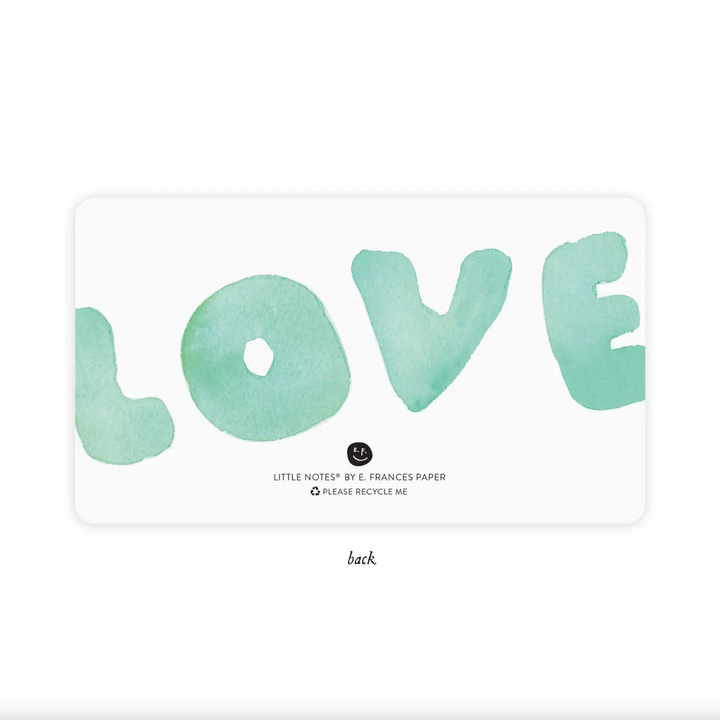 E. Frances Paper Little Note Cards, Love Rainbow, Back