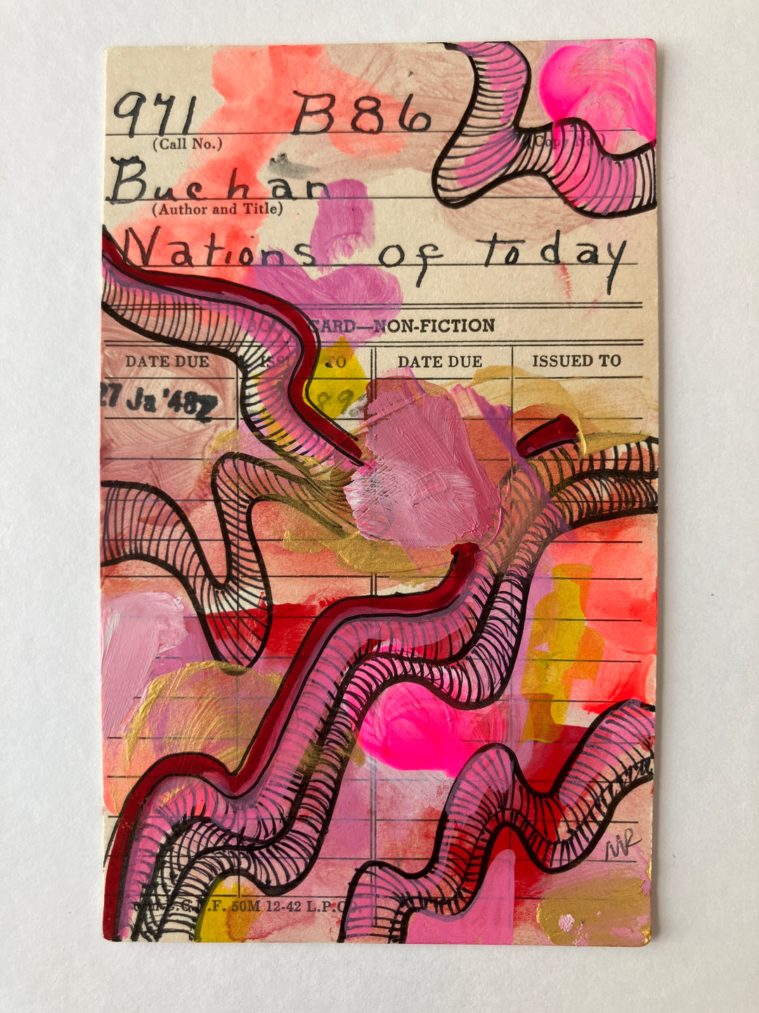 Abstract Art - Library Book Card