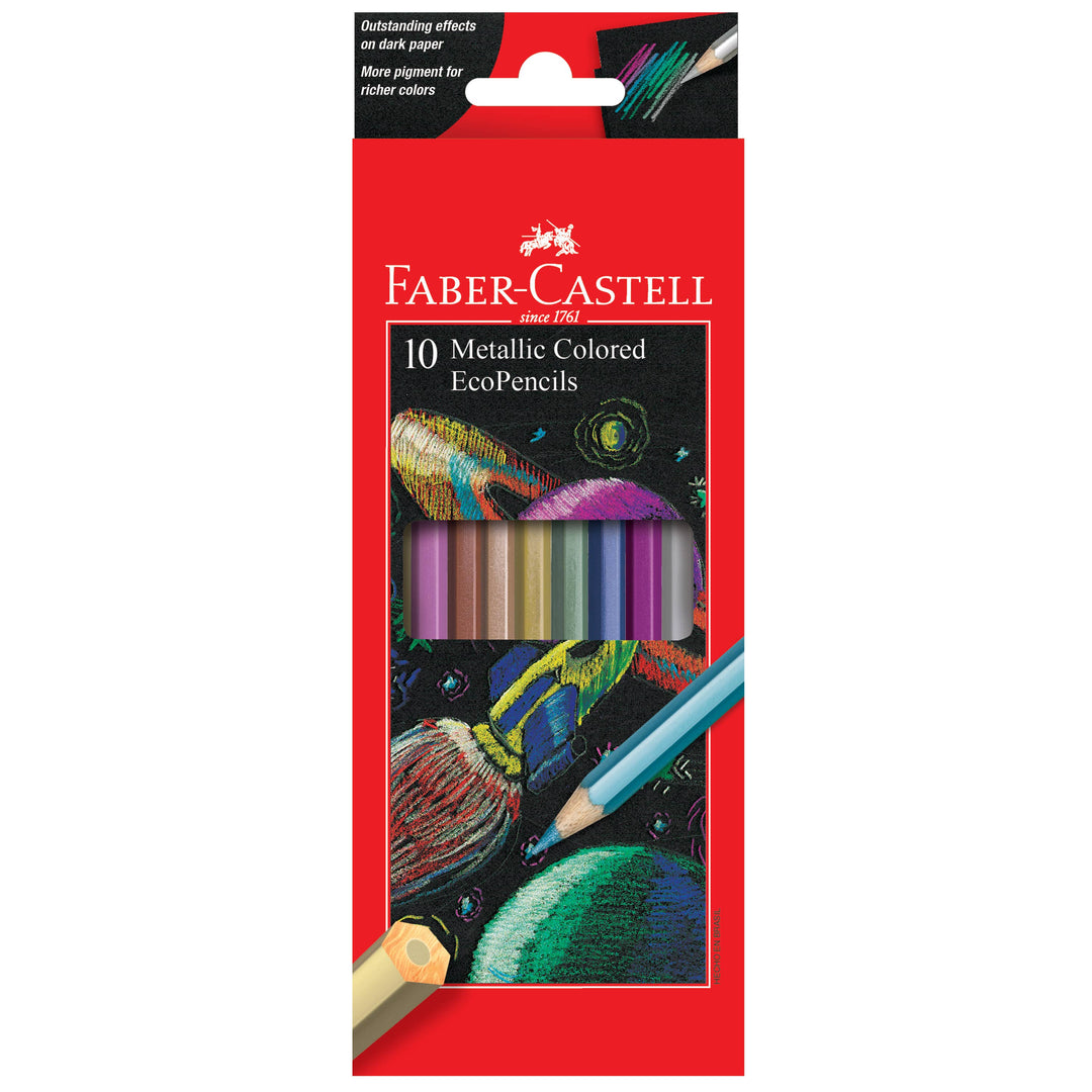 Faber-Castell Metallic Colored EcoPencils, Set of 10