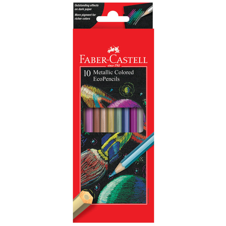 Faber-Castell Metallic Colored EcoPencils, Set of 10