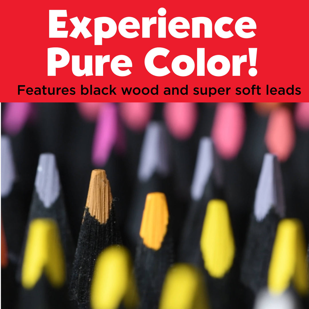 Faber-Castell Super Soft Black Edition Colored Pencils, Gift Tin of 12, Detail