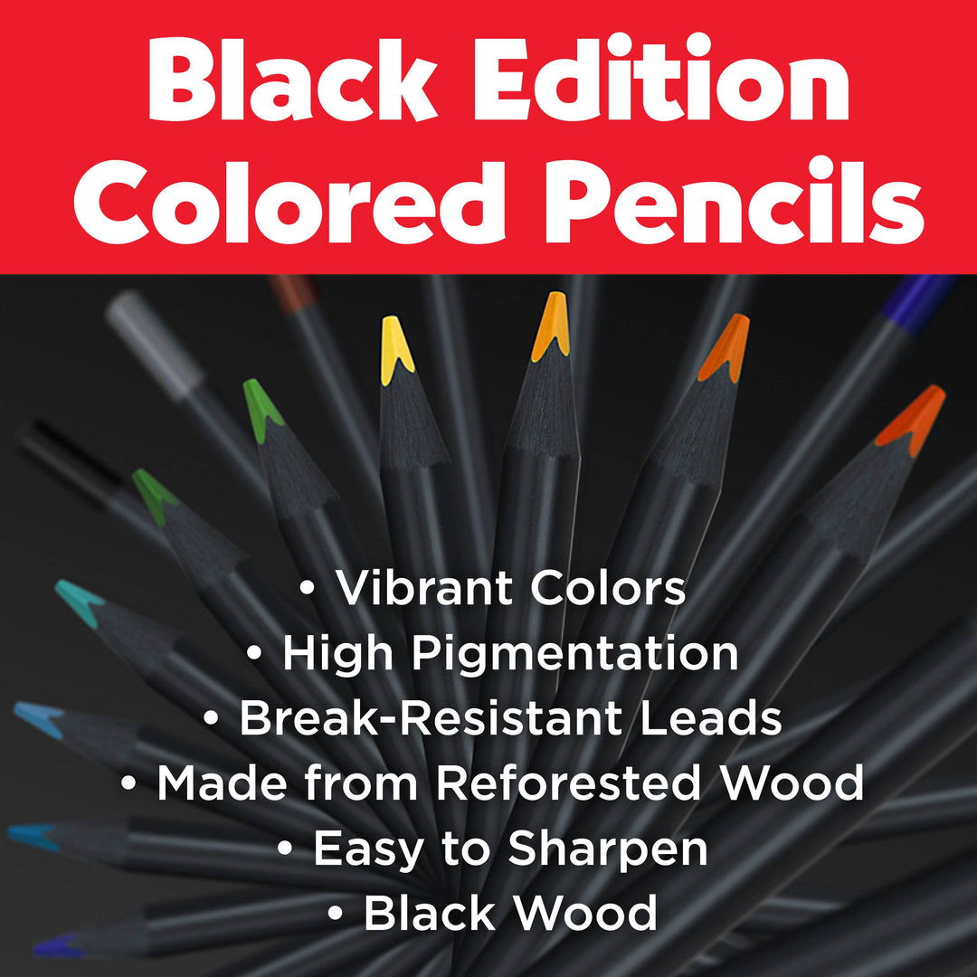 Faber-Castell Super Soft Black Edition Colored Pencils, Gift Tin of 12, Detail 4