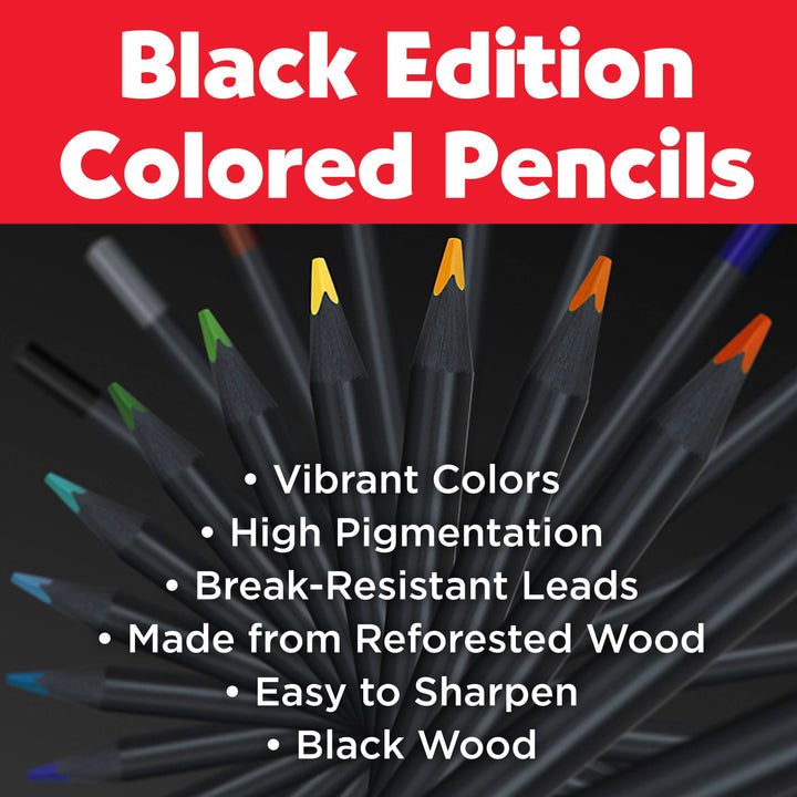 Faber-Castell Super Soft Black Edition Colored Pencils, Gift Tin of 12, Detail 4