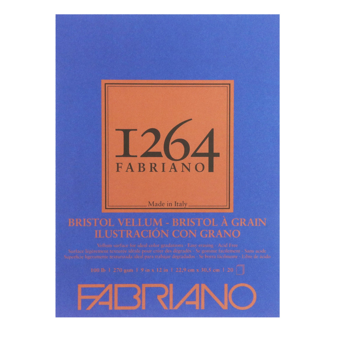 Fabriano 1264 Bristol Vellum Pad, 9" x 12"