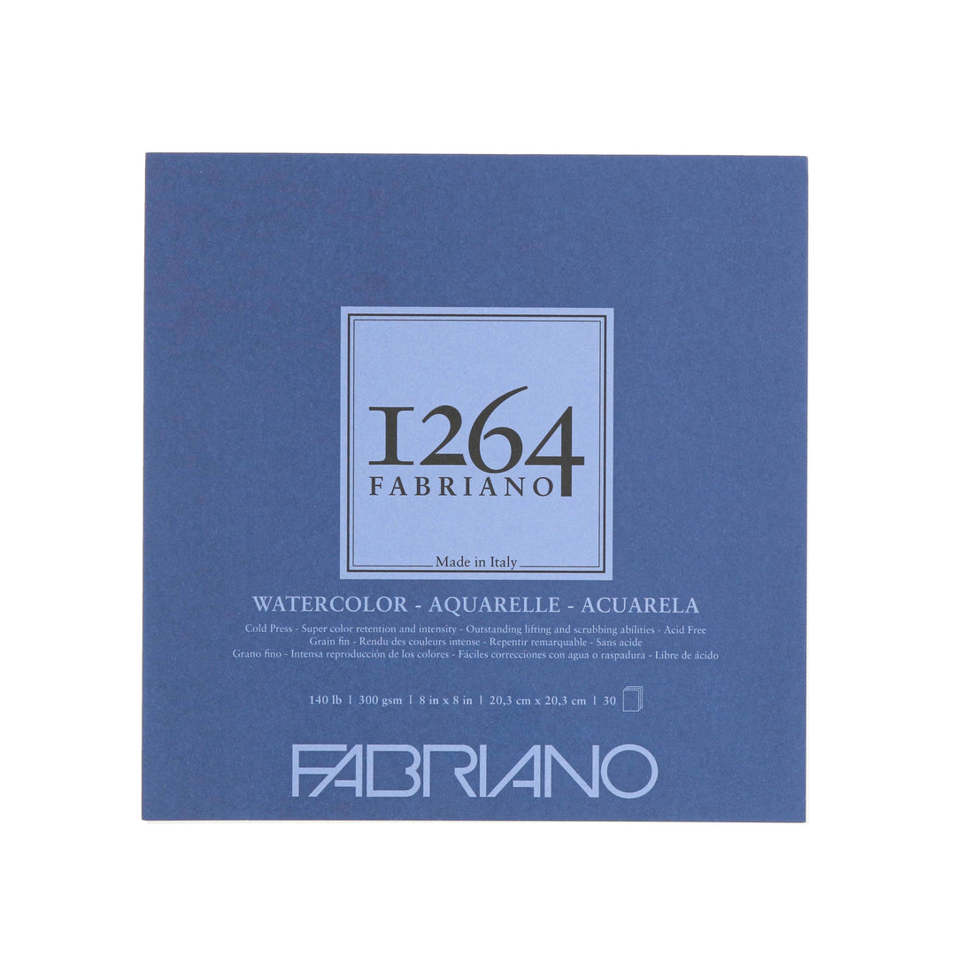 Fabriano 1264 Watercolor Pad, 8" x 8"